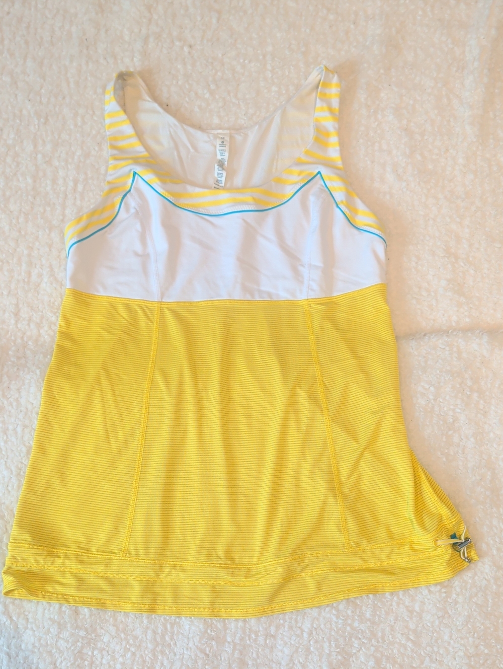 Lululemon Tank Top | Size 10 | Yellow Adjustable Side Cinch | New Without Tags
